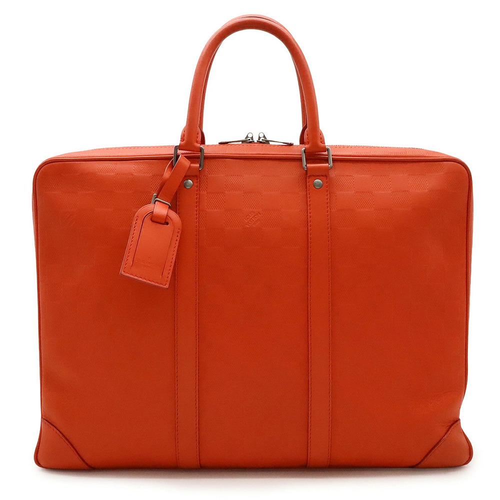 LOUIS VUITTON Damier Infini PDV Port Voyage Briefcase Business Bag Fusion Orange